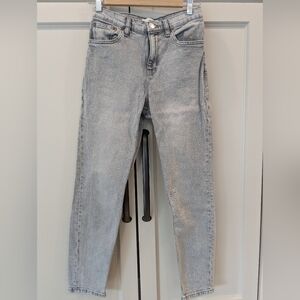 Mango Light Grey Wash Mom Jeans